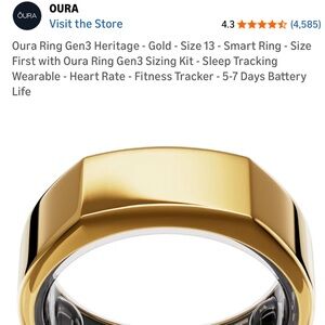 Oura Ring Heritage (Gen 3) - Gold - size 8